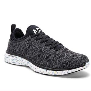 APL TechLoom Phantom Athletic Sneaker in Black & Multi Speckle 7.5